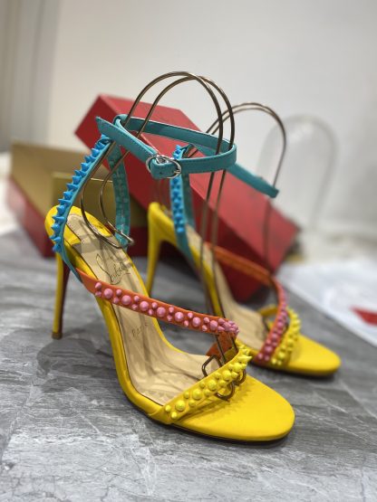 Christian Louboutin fashion pointed studded sandals high heels - Image 5