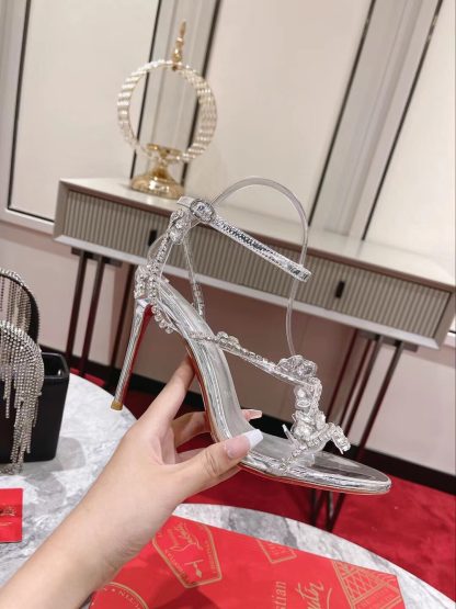Christian Louboutin crystal chain high-heeled sandals - Image 5