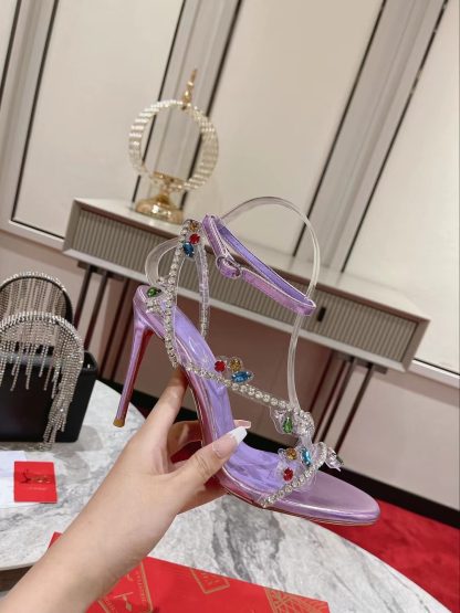 Christian Louboutin crystal chain high-heeled sandals - Image 5