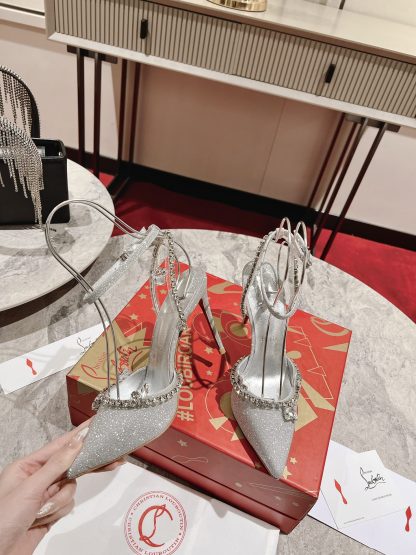 Christian Louboutin Crystal Rhinestone Sandals High Heels - Image 5