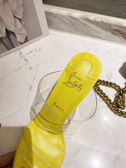 Christian Louboutin Transparent Strappy High Heels - Image 4