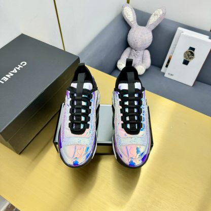 Chanel classic blue and black mix and match fashion casual dad shoes for men and women - Image 5
