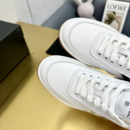 Chanel classic design white and brown mixed casual sneakers - Image 5