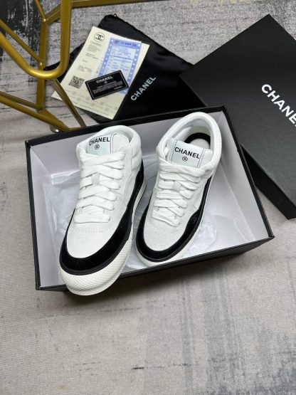 Chanel white and black latest couple sports high-top casual shoes - Image 5