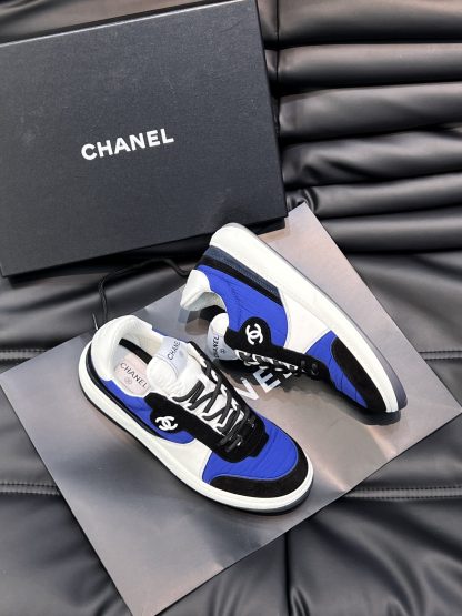 Chanel autumn and winter new blue and black fashionable cowhide breathable sneakers - Image 5