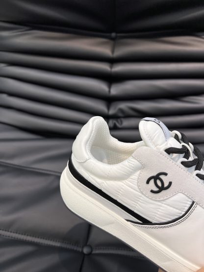 Chanel autumn and winter new white and black fashionable cowhide breathable sneakers - Image 5