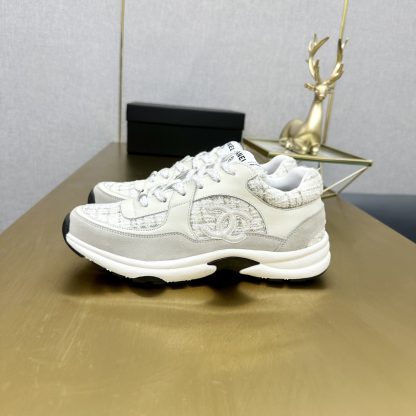 Chanel beige mix classic fashion casual sneakers - Image 4
