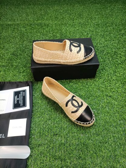 Chanel popular cowhide apricot black casual shoes - Image 4