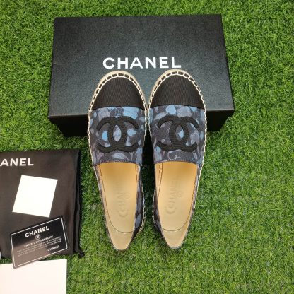 Chanel popular leather black and blue casual shoes - Image 4