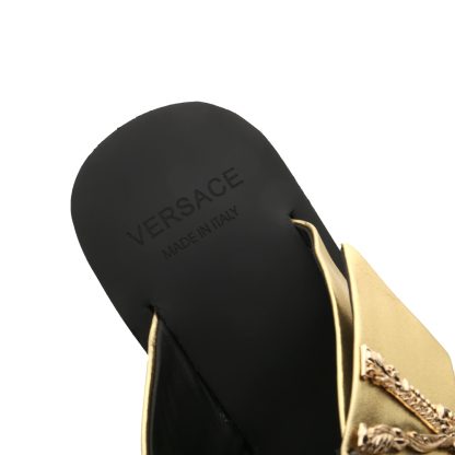 VERSACE Cross V Buckle Flat Sandals - Image 6