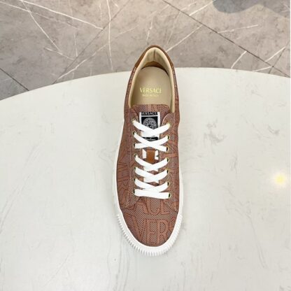 VERSACE new versatile canvas jacquard pattern casual men's shoes - Image 5