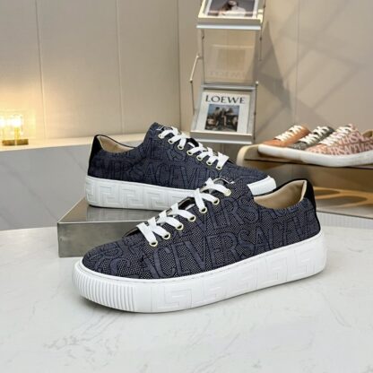 VERSACE new versatile canvas jacquard pattern casual men's shoes - Image 5