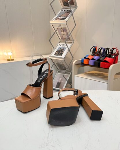 VERSACE SQUARE TOE CHIC HIGH HEELS - Image 5