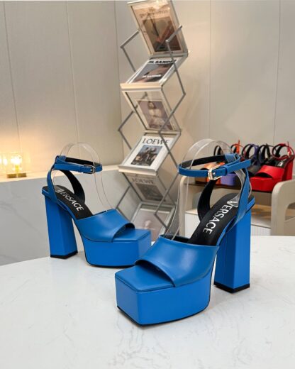 VERSACE SQUARE TOE CHIC HIGH HEELS - Image 5