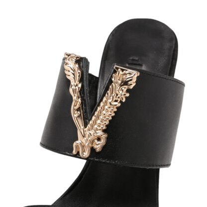 VERSACE Fashion V Buckle High Heels - Image 5