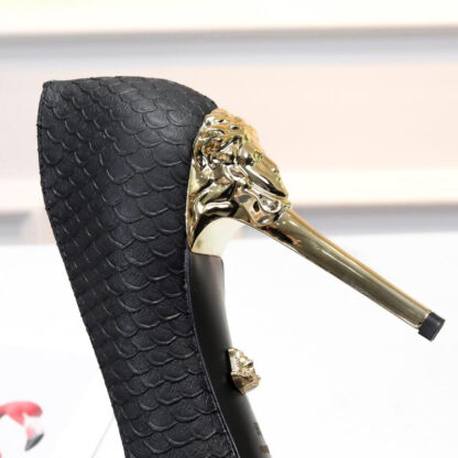 VERSACE Fashionable Fish Pattern Temperament High Heels - Image 5