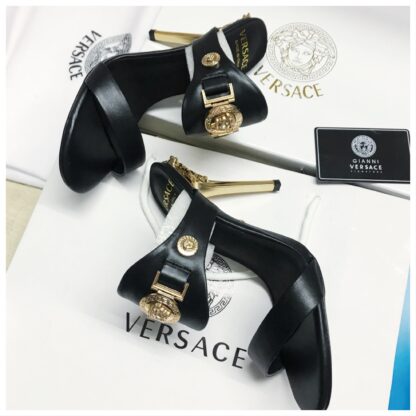 VERSACE stylish temperament one-strap sandals high heels - Image 5