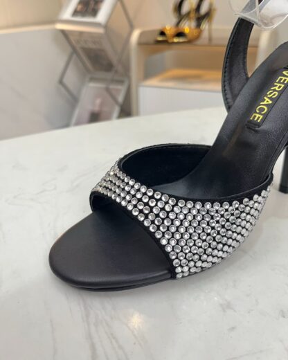 VERSACE Fashion Rhinestone Sandals High Heels - Image 5