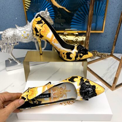 VERSACE Fashion Print Trendy High Heels - Image 5