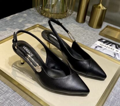 VERSACE new low heel slingback sandals high heels - Image 3