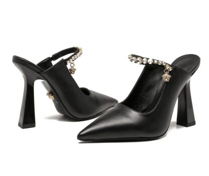 VERSACE rhinestone high heel sandals - Image 5