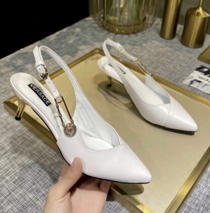 VERSACE new low heel slingback sandals high heels - Image 4
