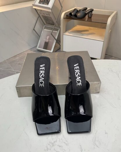 VERSACE new block heel sandals high heels - Image 5