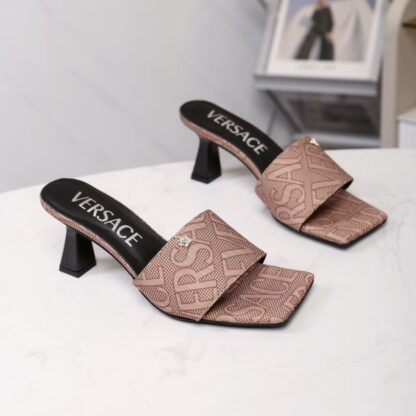 VERSACE New Open Toe High Heel Mules - Image 5