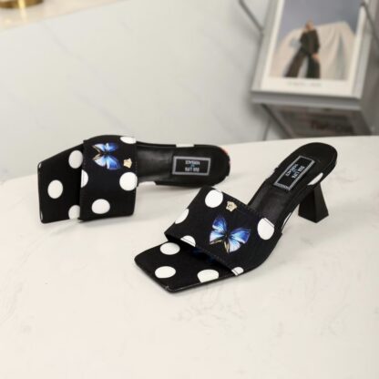 VERSACE New Open Toe High Heel Mules - Image 5