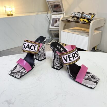 VERSACE new color matching high heel sandals - Image 5