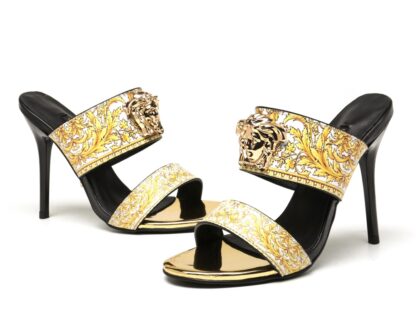 VERSACE New Printed Sandals High Heels - Image 5