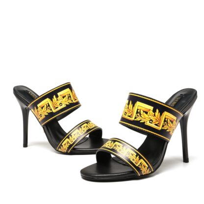 VERSACE PRINTED SANDALS HIGH HEELS - Image 5