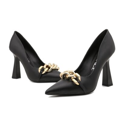VERSACE Noble and Elegant Temperament Chain High Heels - Image 5