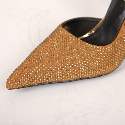 VERSACE elegant and elegant rhinestone high heels - Image 5