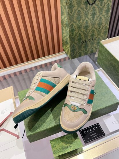 Gucci retro distressed elements, washed retro logo casual shoes on the tongue - Image 6