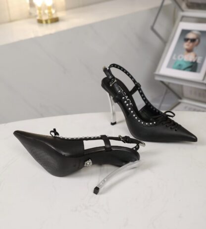 VERSACE new pointed rivet sandals high heels - Image 5