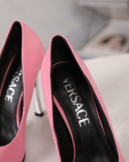 VERSACE new pointed leather high heels - Image 5