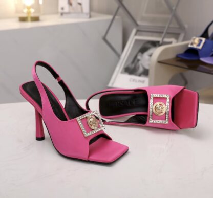VERSACE silk elegant high heels - Image 5