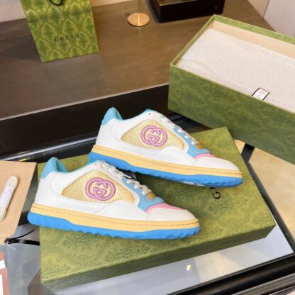 Gucci Early Spring Latest Hot 80 Couples Casual Retro Distressed White Shoes - Image 6