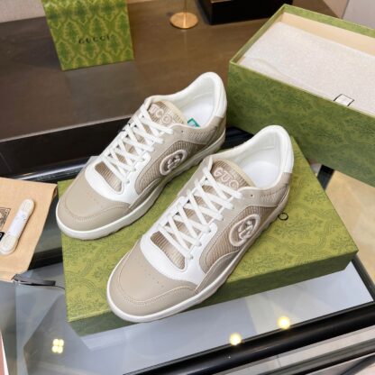 Gucci Early Spring Latest Hot 80 Couples Casual Retro Distressed White Shoes - Image 5