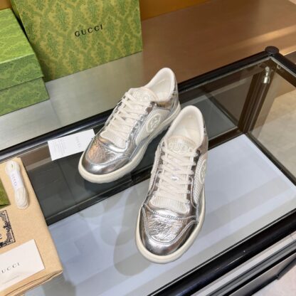 Gucci Early Spring Latest Hot 80 Couples Casual Retro Distressed White Shoes - Image 6