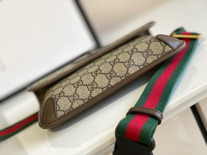 Gucci vintage style canvas woven strap shoulder bag - Image 4