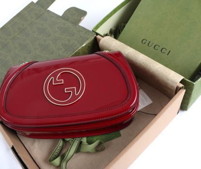Gucci red patent leather temperament chain bag - Image 5