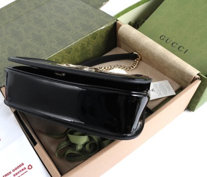 Gucci shiny black patent leather handbag - Image 5