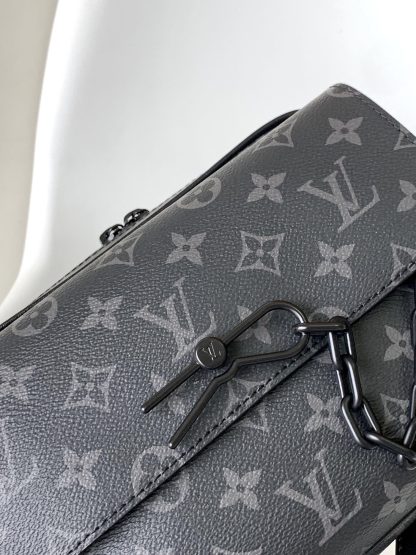 Louis Vuitton M46795 Black Flower Steamer Messenger Bag - Image 5