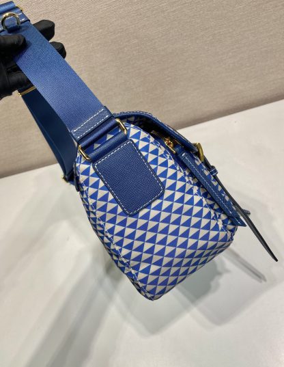 Prada triangle print messenger bag - Image 5