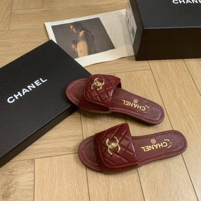 Chanel early autumn new red high-end fashion flip flops - Image 5