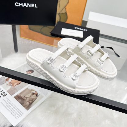 Chanel white early spring single shoes dancing shoes series delicate retro style slippers - Image 5