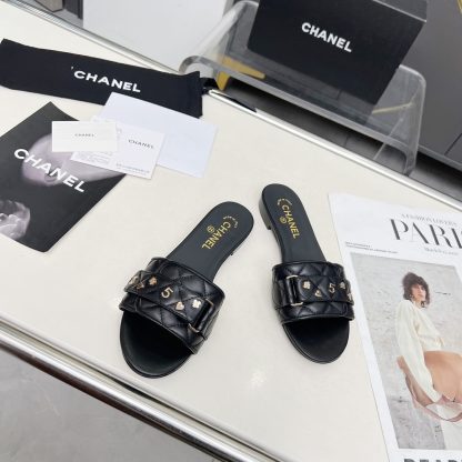 Chanel Spring/Summer Dance Shoes Collection Black Delicate Slippers - Image 5