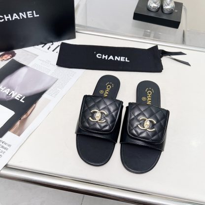 Chanel Early Spring Black Full Retro Slippers - Image 5